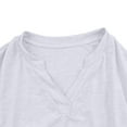 thumbnail image 5 of Miluxas Women's 3/4 Sleeve V Neck T Shirts Ruffle Sleeve Summer Casual Tops White XL(XL), 5 of 9
