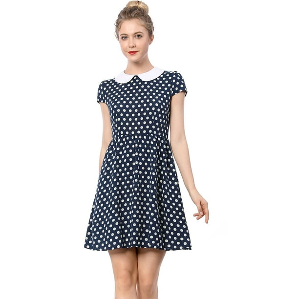 Disfraz de Halloween para Mujer vestido de Lunares Allegra K Azul XL