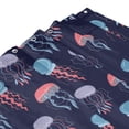 thumbnail image 4 of Shower Curtain, Cute Jellyfish Pattern Waterproof Fabric Plastic Shower Curtain, Drying Fast Bathroom Curtain with 9 Buttonholes, Ruffle Shower Curtain 60x72in, 4 of 8