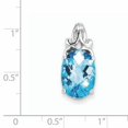thumbnail image 2 of Pendentif Topaze Bleue en Argent 925 Plaqué Rhodium, 2 of 2