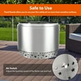 thumbnail image 4 of Kojooin 27" Smokeless Fire Pit,Wood Burning Portable Stainless Steel Outdoor Firepit,Ideal for Camping for Camping, Garden,Backyard, 4 of 6