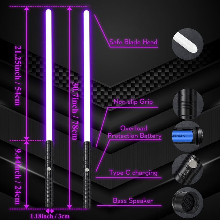 Beyondtrade, Light Swords, Alloy Metal Hilt, RGB 15 Colors FX