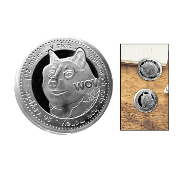 Monedas de de aleación de zinc plateadas, coleccionistas conmemorativos, de de moneda Doge Estilo 4 Baoblaze Dogecoin Conmemorativo