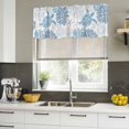 thumbnail image 4 of Navy Blue Coastal Turtle Curtain Valances for Windows, Kitchen Valance Window Treatments Panel 2 Pack, Ocean Coral Nautical Rod Pocket Short Curtains for Bathroom Bedroom 54 x 18 Inch, 4 of 8