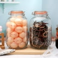 thumbnail image 6 of 32 oz Wide Mouth Mason Jars With Airtight Hinged Lids, Leak Proof Rubber Gasket - 1000ml Glass Storage Containers, Set of 4, 6 of 7