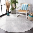 thumbnail image 3 of SAFAVIEH Martha Stewart Geometric Indoor/Outdoor Area Rug, Ivory/Grey, 6'7" x 6'7" Round, 3 of 6