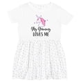 thumbnail image 3 of Inktastic Grammy Loves Me Unicorn Girls Girls Toddler Dress, 3 of 5