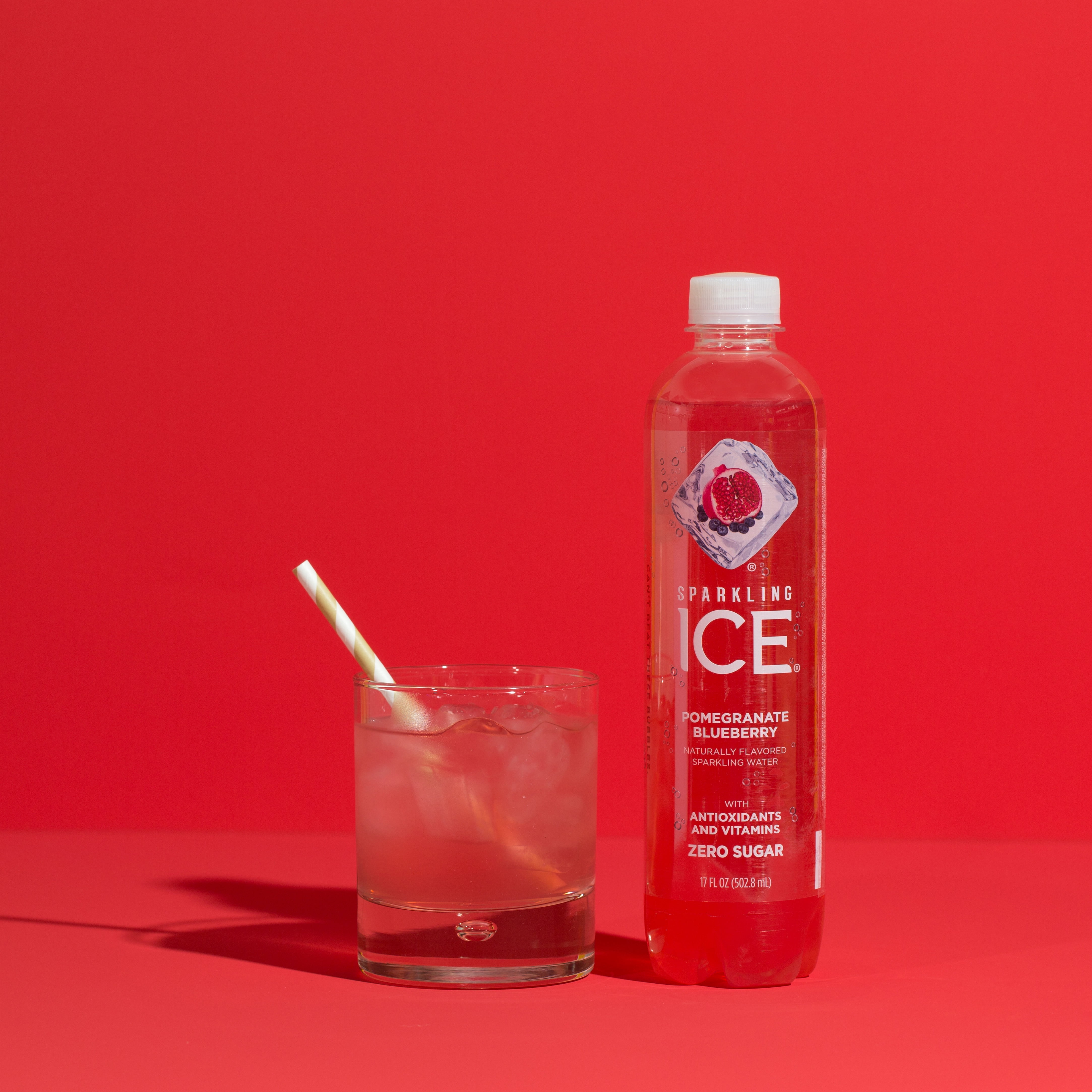 Sparkling Ice® Naturally Flavored Sparkling Water, Pomegranate Blueberry 17 Fl Oz, (Pack of 12)