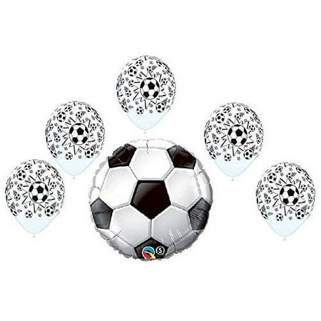 SOCCER Sports Ball World Cup Game (6) Party Decor Latex & Mylar Balloons Set