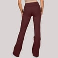thumbnail image 7 of Aboser Yoga Pants for Women Tall Full Length Leggings Gym Fitness Workout Pants Solid Color Flared Leggings High Waist Joggers Pants Stretch Wide Leg Tights, 7 of 7
