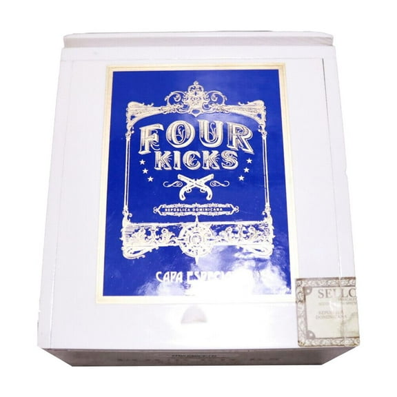 Four Kicks Capa Especial Robusto Empty Wood Cigar Box 6" x 5.25" x 3.5"