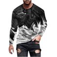 thumbnail image 2 of Qepwsc Mens Casual Shirts Crewneck Long Sleeve Sweatshirt Fashion Gradient Pullover Work Tops Basic Tees Shirts Trendy Winter Fall Outfits Clothes 2025 Loose Fits Outerwear, 2 of 5