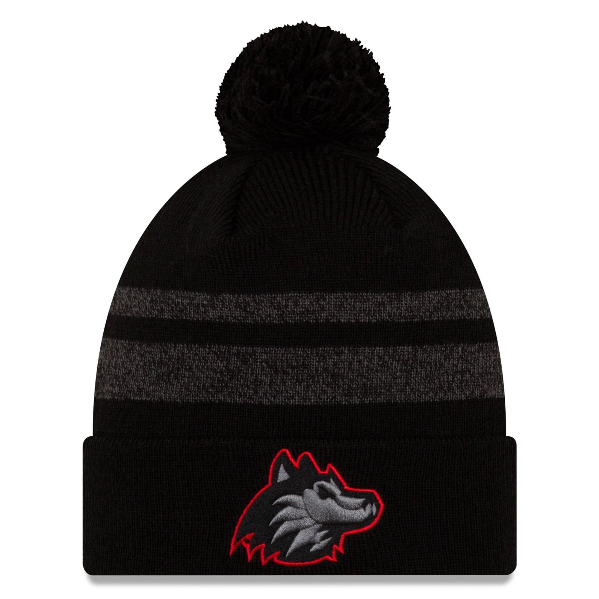 Cuffed Knit Hat with Pom - OSFA 