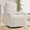 Chenille White, variant on BaseBeauty Triple Motors Power Swivel Rocker Recliner with Power Adjustable Headrest and Lumbar, Chenille Camel