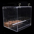 thumbnail image 2 of DOLITY Acrylic Transparent Bird Window Seed Feeder For Small to Large Birds L L, 2 of 9