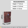 thumbnail image 5 of Genuine Leather Dreamcatcher Journal – Handmade Embossed Writing Diary with Lapis Stone & Antique Lock | Unlined Notebook & Sketchbook for Men & Women, 5 of 5
