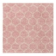thumbnail image 3 of Unique Loom Trellis Shag Collection Area Rug - Ruby (10' Square Light Pink/Ivory), 3 of 12