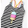thumbnail image 2 of StylesILove Little Girls Sweet Popsicle Striped One-Piece Swimsuit Bathing Suit Beach Swimwear, 2 of 6