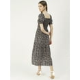thumbnail image 2 of Moomaya Printed Viscose Rayon Summer Dress, Square Neck Smocked Long Dress, 2 of 8