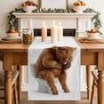 thumbnail image 2 of Table Runner - 36 Inch Long, Funny Yaks Kitchen Dining Table Runner Dresser Scarves, Cute Art Fun Lovely Animals on Toilets Farmhouse Decor for Coffee Tables Wedding Party Banquet, 2 of 8