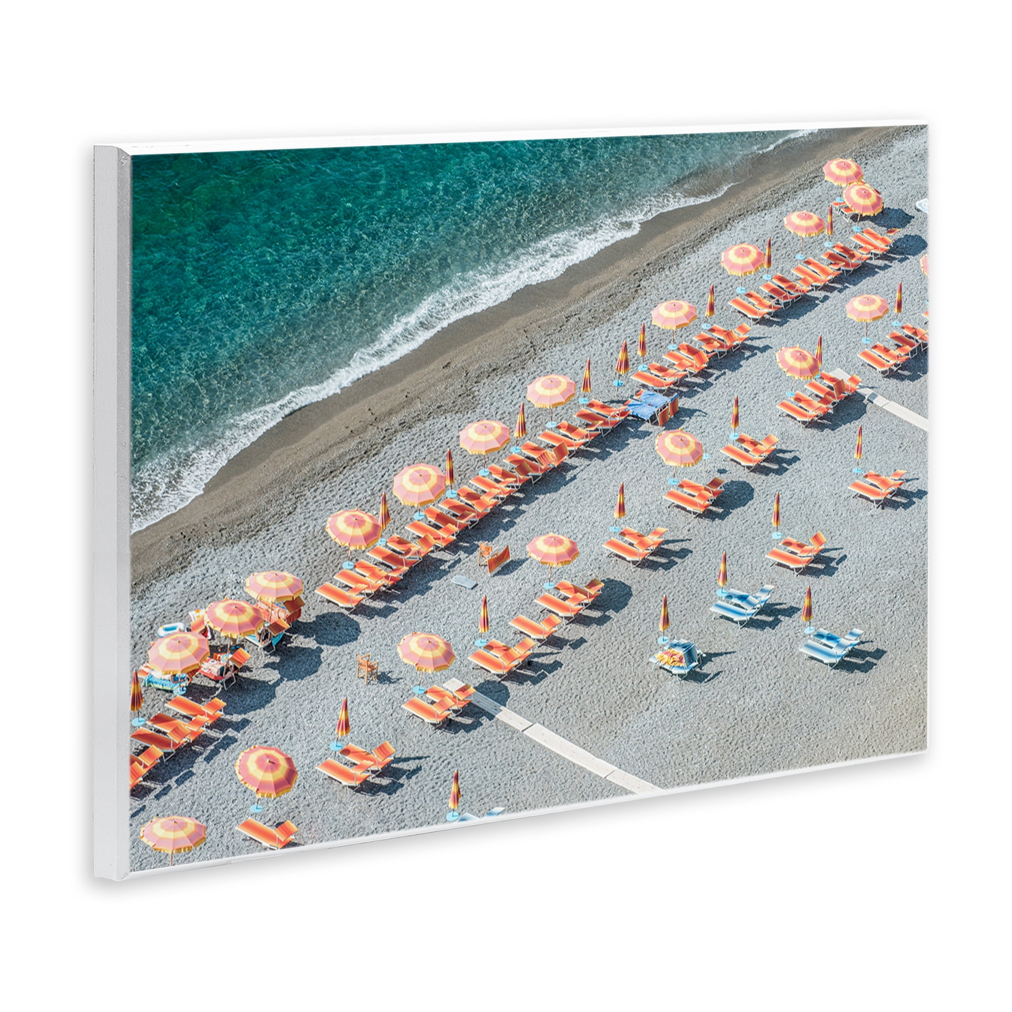Stupell Industries High Tide Beach Umbrellas Landscape Painting Unframed Art Print Wall Art, 19 x 13