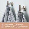 thumbnail image 4 of TOWN & COUNTRY EVERYDAY 6-Piece Textured Windowpane Set, 2-Bath Towels, 2-Hand Towels, 2-Washcloths, 100% Cotton, Plush & Absorbent 550GSM, Grey, 4 of 8