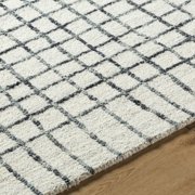 BoutiqueRugs Yates Contemporary Area Rug - Ivory, Charcoal - 2 x 3