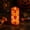 Orange, variant on EDHITNR LED Flameless Skull Candle, Spiderweb Embossed Battery Operated Candles with Colorful Glowing Effect, Spooky Gothic Decorative Candles for Party Mantel Table Porch