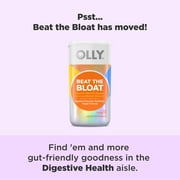 OLLY Beat The Bloat Capsule Supplement, Digestive Enzyme Support,* Dandelion, Ginger, 25 Ct