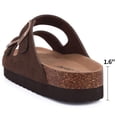 thumbnail image 4 of Sandalias ORADO de gamuza con plataforma para mujer, plantilla de corcho, color marrón, 4 of 7