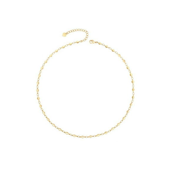 18 Carats Chaîne Trèfle Satellite Chaîne Perle de Lave Collier Bijoux Délicats pour les Femmes 16'''