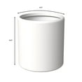 thumbnail image 2 of LeisureMod Tundra Fiberstone and MGO Clay Planter, Mid-Century Modern Round Planter Pot for Indoor and Outdoor (White, 14 Inch), 2 of 6