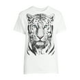 thumbnail image 5 of Humor Men's & Big Men's White Tiger Print Graphic T-Shirt, Sizes S-3XL, 5 of 5