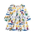 thumbnail image 2 of Esaierr Toddler Baby Girls Flower Dress Cotton Long-Sleeve Dresses Sweet comfortable Dresses for Newborn 6M-6Y, 2 of 6