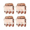 Kitsch Mini Claw Clips Square - Small Metal Hair Clips - 4pc Set(Rose Gold)