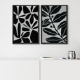 thumbnail image 4 of IDEA4WALL Framed Canvas Print Wall Art Set Black Wildflowers Illustration Fine Art Decorative Bohemian Minimalist Floral Botanical Artwork for Living Room, Bedroom, Office - Black 16"x24"x2, 4 of 5
