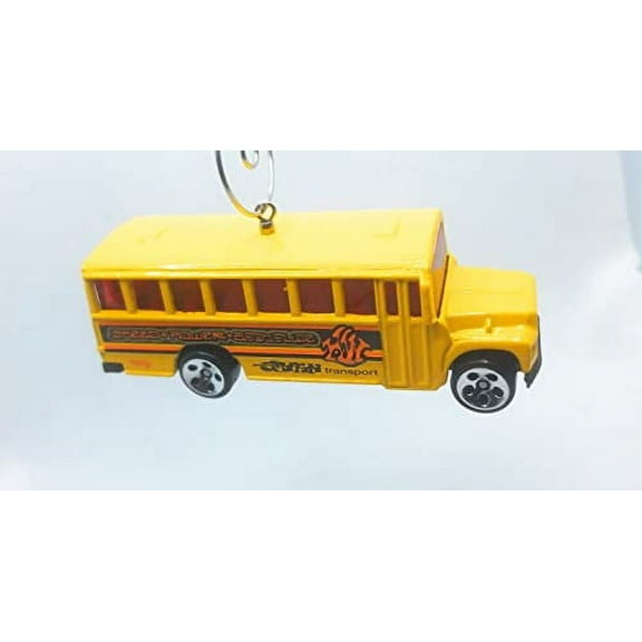 Christmas Ornament for Yellow School Bus Speed Power