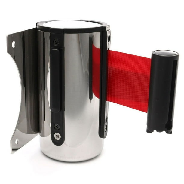 Cinturón de seguridad retráctil para montaje en pared para supermercado, fácil de instalar, 2 m/3 m/5 m, 4 colores 2m
