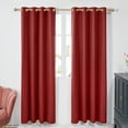 thumbnail image 2 of Deconovo 100% Blackout Curtain Full Shade Window Drapes with Silver Coating for Living Room,52x108 inch,Maroon,2 Panels, 2 of 6