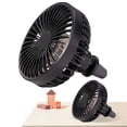 thumbnail image 1 of Nuevo ventilador para automóvil aire para automóvil refrigeración inalámbrica y silenciosa ventilador para automóvil recargable por USB (mini ventilador para automóvil HX-808), 1 of 9