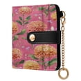 thumbnail image 2 of Small Wallet For Women Bifold Leather Pocket Coin Credit Card Holder With RFID Blocking Blooming Chrysanthemums, 2 of 6