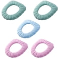 thumbnail image 1 of Almohadillas para inodoro gruesas y suaves de 5 piezas para baño: funda acolchada cálida y elástica de fibra fácil de instalar, 1 of 5