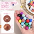 thumbnail image 2 of Uxcell 60 Pcs Cuentas de Silicona, Cuentas Redondas Focales de 15mm Color Caramelo a Granel para Llaveros Pulseras Collares Bolígrafos Suministros de Manualidades DIY, Bronce, 2 of 7