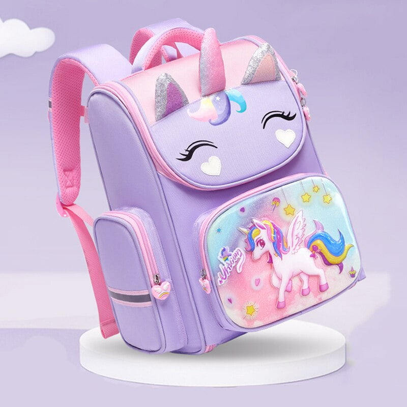 Fiambrera Y Botella Infantil Mochila De Unicornio Niu00f1a Set De