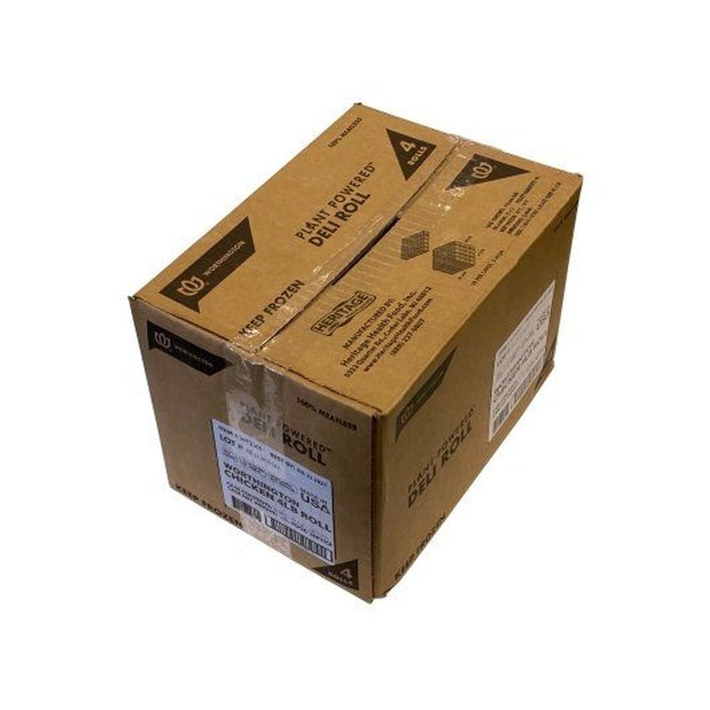 Worthington Plant Based Deli Style Chicken Roll, 4 Pound -- 4 per case