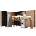 thumbnail image 1 of Cocina Integral Completa Esquinera 513cm Emilly Live Madesa 01 - Marrón/Negro Madesa GCEM513001, 1 of 2