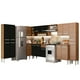 thumbnail image 1 of Cocina Integral Completa Esquinera 513cm Emilly Live Madesa 01 - Marrón/Negro Madesa GCEM513001, 1 of 2