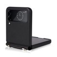 thumbnail image 5 of Dteck Case for Samsung Galaxy Z Flip 4,Luxury Leather Case Shockproof Hard PC with Shoulder Strap Cover for Galaxy Z Flip4 5G,Black, 5 of 8