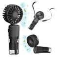 thumbnail image 2 of Promotion!Ventilador personal portátil, ventilador sin aspas manos libres, ventilador recargable con acondicionador ajustable de 360° para uso en interiores y exteriores, 2 of 7