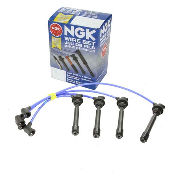 NGK Spark Plug Wire Set compatible with Hyundai Tiburon 1.8L 2.0L L4 1997-2008
